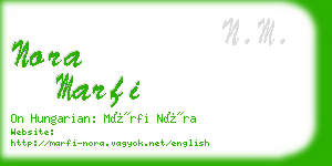 nora marfi business card